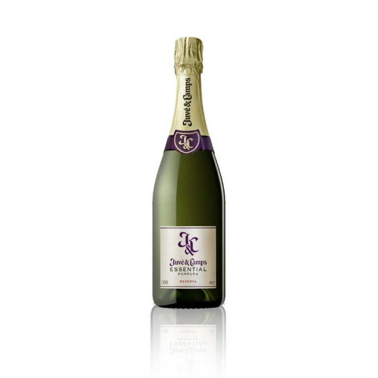 Bottle of Juve y Camps Essential Púrpura Brut Spanish sparkling wine
