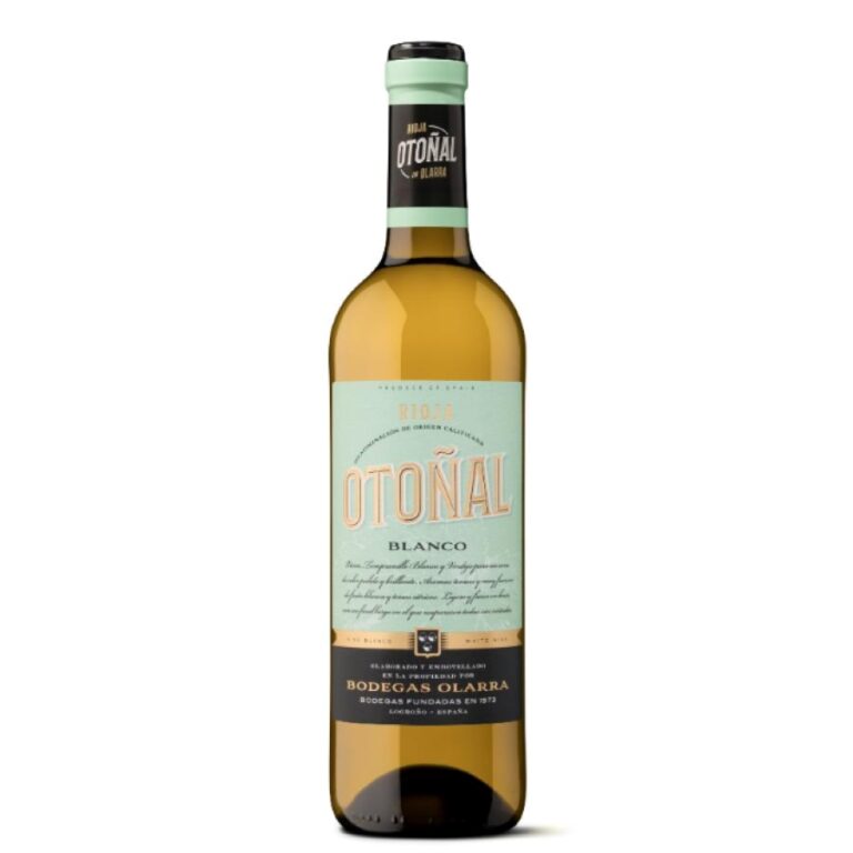 Bottle of Otoñal Blanco Spanish white wine