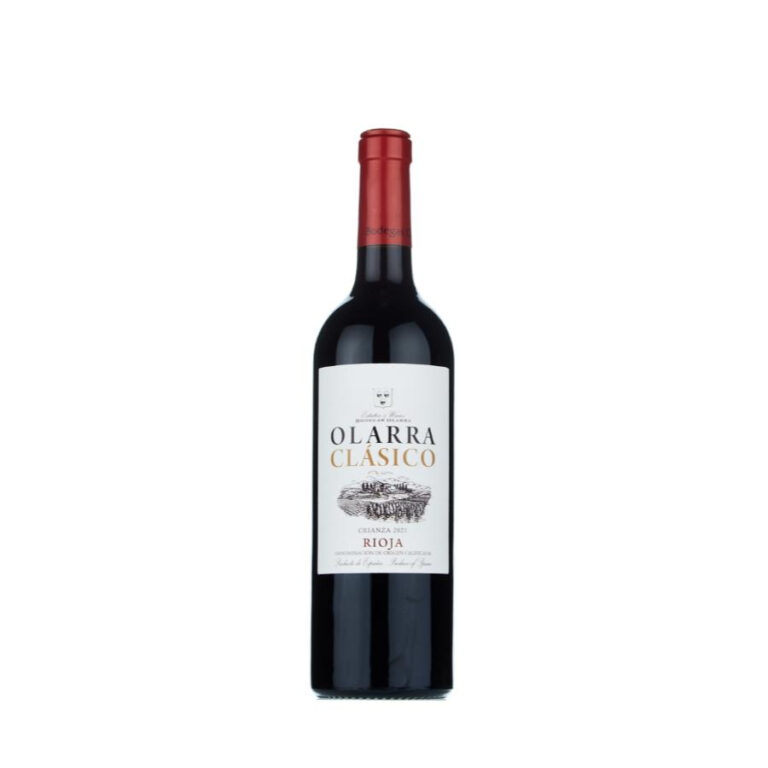 Bottle of Olarra Clasico Crianza Spanish red wine