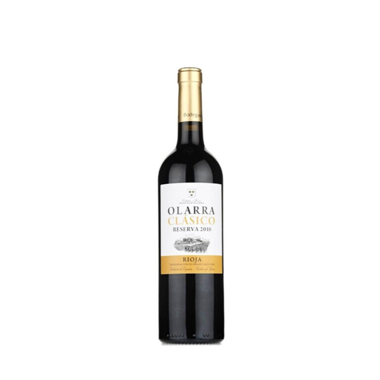 Bottle of Olarra Clasico Reserva Spanish red wine