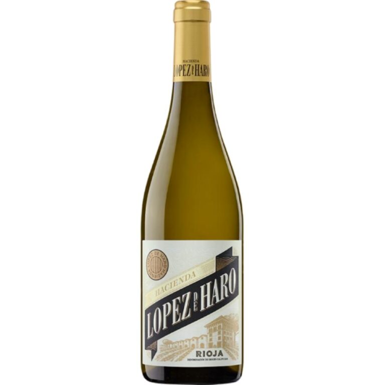 Bottle of Lopez de Haro Blanco Spanish white wine