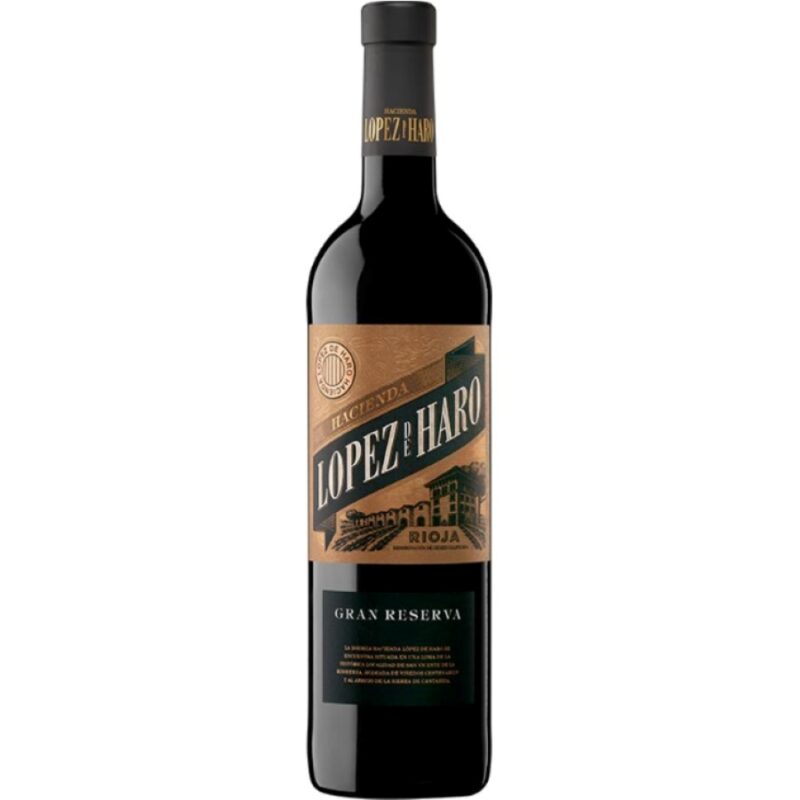 Bottle of Lopez de Haro Gran Reserva Spanish red wine