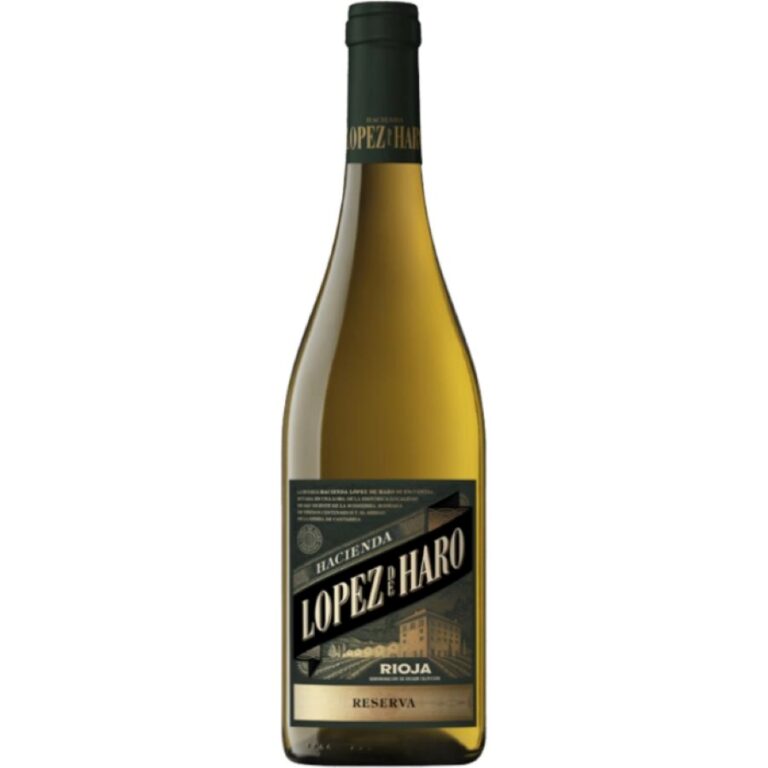 Bottle of Lopez de Haro Reserva Blanco Spanish white wine