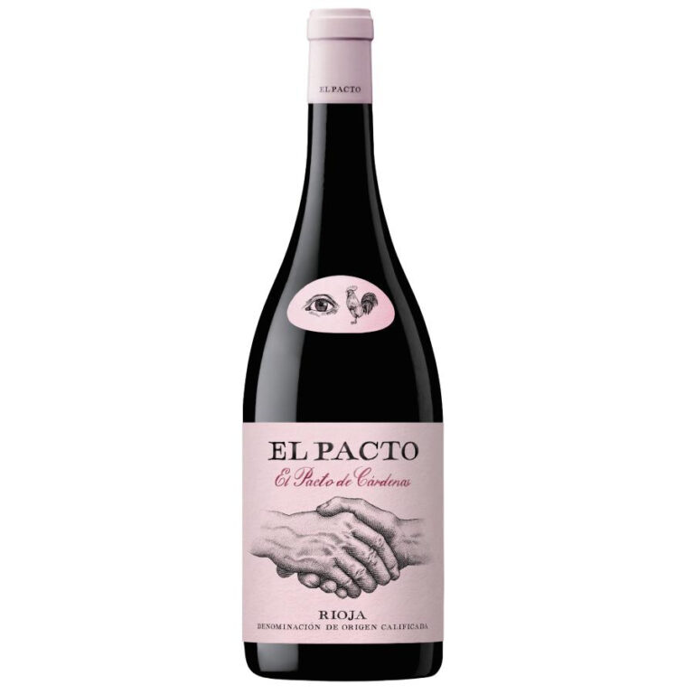 Bottle of El Pacto Ojo Gallo Spanish rosé wine