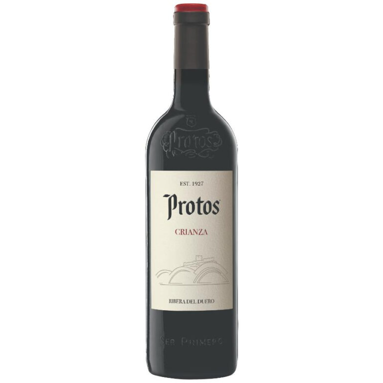 Bottle of Protos Crianza Spanish red wine