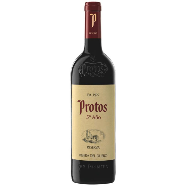 Bottle of Protos Reserva Spanish red wine