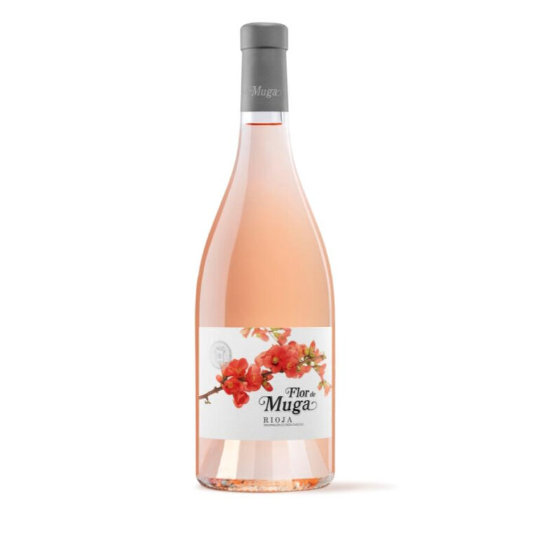 Bottle of Flor de Muga Rosé Spanish wine