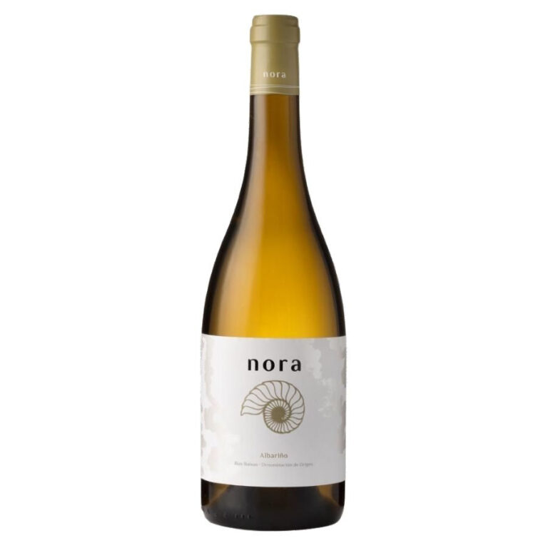 Bottle of Nora Spanish Albariño white wine