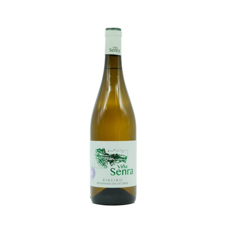 Bottle of Ribeiro Viña Senra Spanish white wine