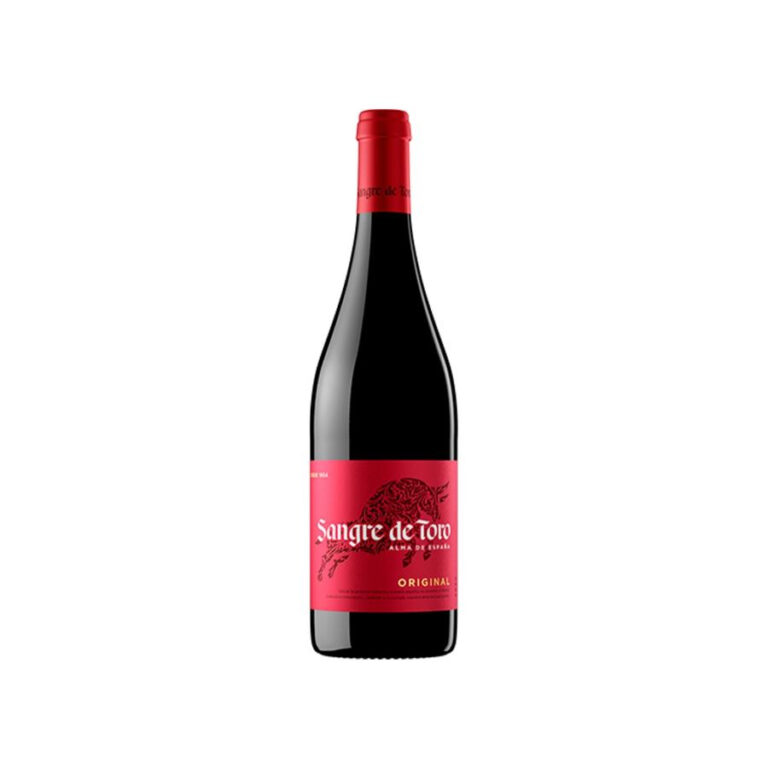 Bottle of Sangre de Toro Spanish red wine