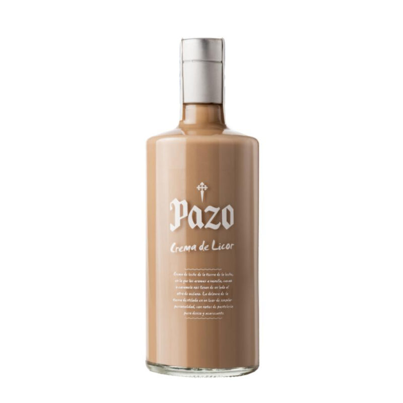 Bottle of Crema de Orujo Pazo Spanish cream liqueur