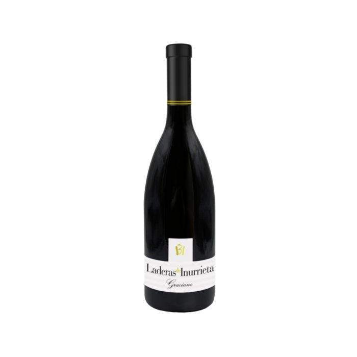 Inurrieta Laderas Graciano red wine, intense color, aged in French oak, with ripe fruit and fresh acidity.